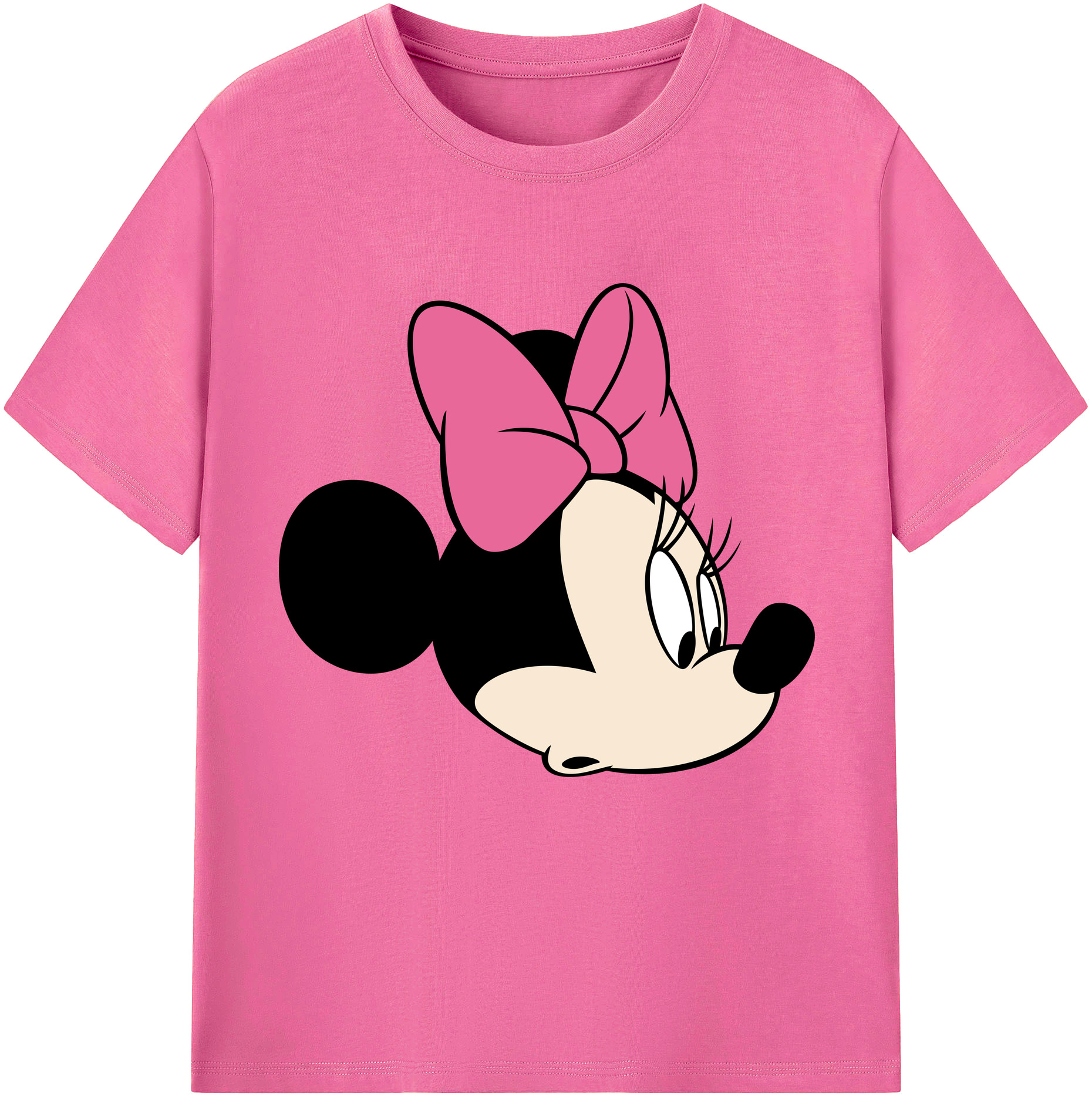 （画像用） ミッキーマウス Mickey Mouse レディースカジュアルプリントTシャツ（綿100％）